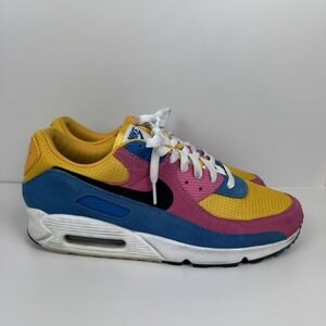 Size 12 Men's Nike Air Max‎ 90 Blue Pink Multicolor Yellow Simpsons CJ0612-700